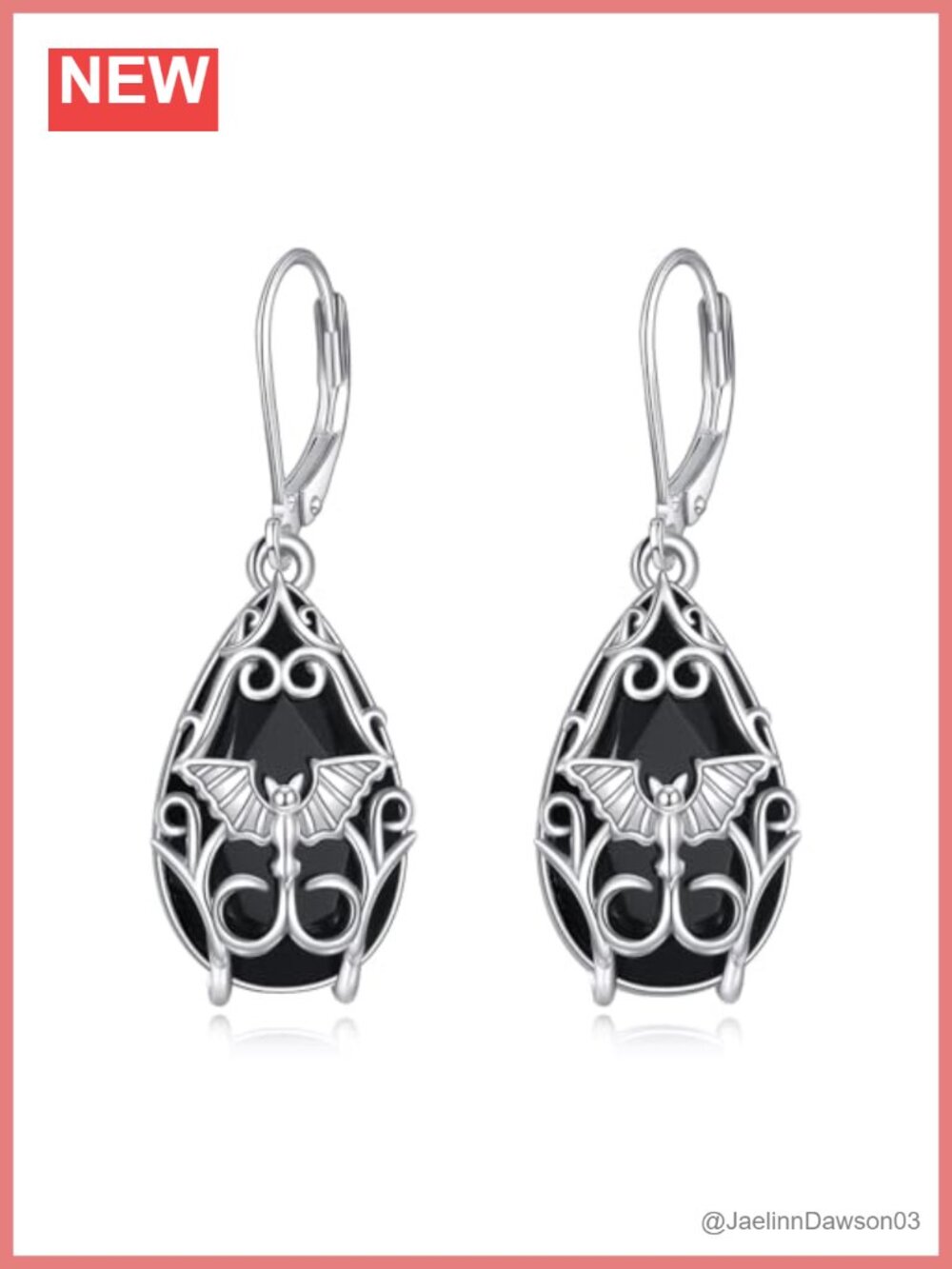 Sterling Silver Dangle Drop Leverback Earrings Crystal Healing